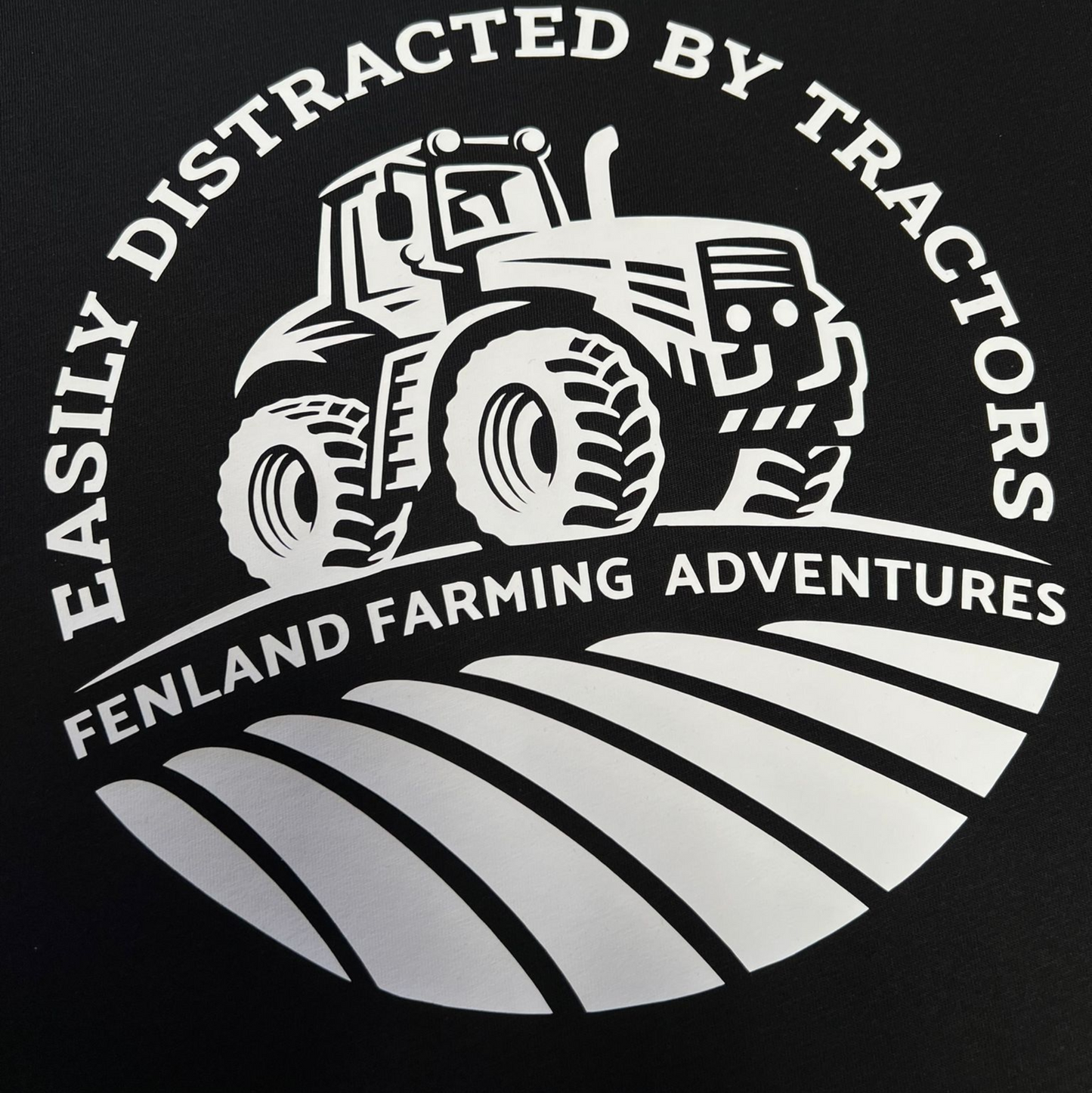 Fenland Farming Adventures Easily distracted by tractors t shirt