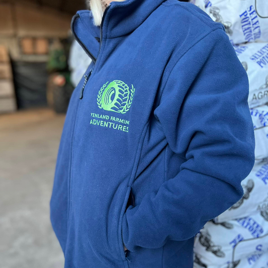 Fenland Farming Adventures Unisex Climate Stopper Fleece in Navy